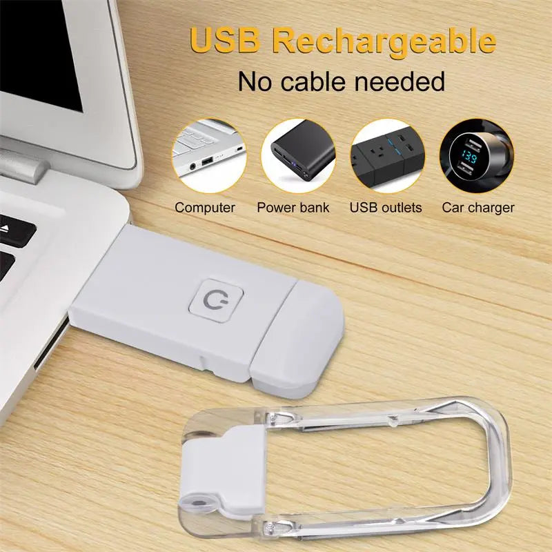 USB Rechargeable Clip-On Book Light