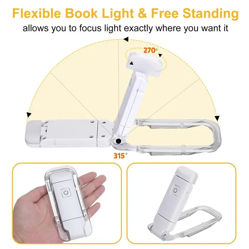 USB Rechargeable Clip-On Book Light